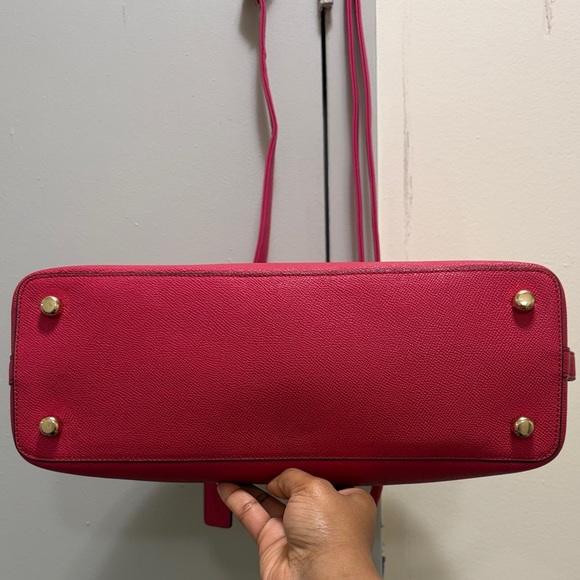 Coach Fuchsia Leather Satchel - Picture 4 of 9